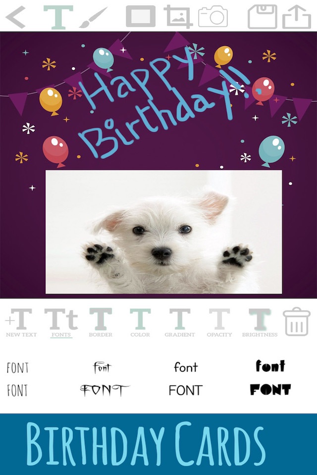 Create birthday cards - edit and design postcards screenshot 4