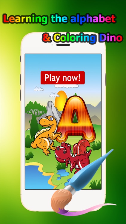 Dinosaur world Alphabet Coloring Book Grade 1-6: coloring pages learning games free for kids and toddlers screenshot-0