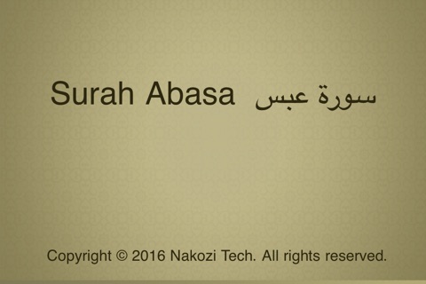 Surah No. 80 Abasa Touch Pro screenshot 4