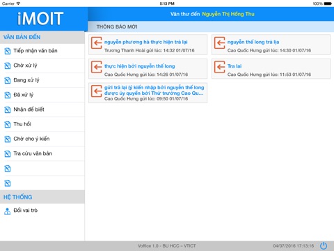 Hệ thống văn bản điện tử Bộ Công Thương iMOIT screenshot 2