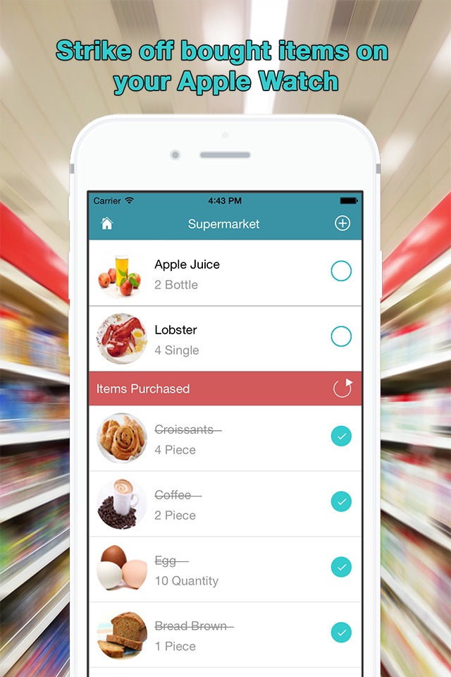 WatchList - The Grocery Shopping List on the Watch screenshot 2