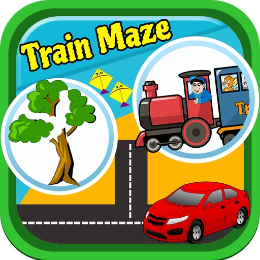 Train Maze Kindergarten Icon