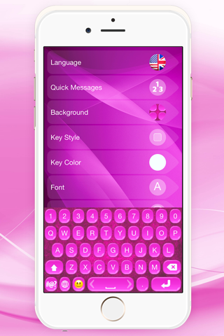 Pink Keyboard for iPhone – Cute Font.s & Fancy Background Skin.s for Girls screenshot 4