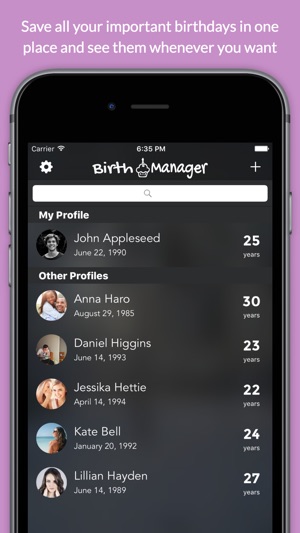 BirthManager - Manage easily your birthd