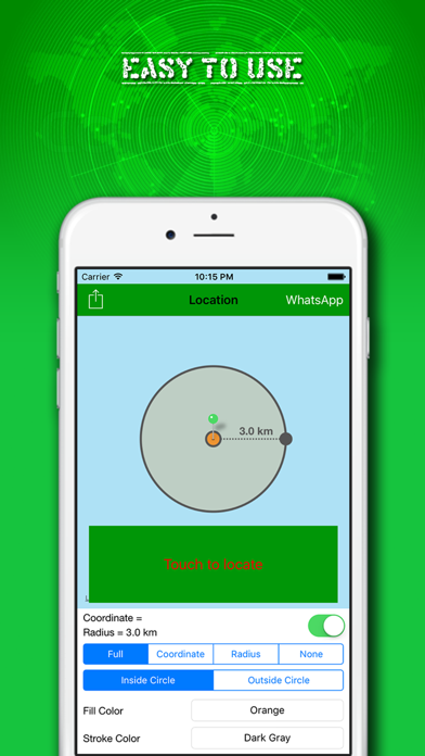 Mobile Locator for WhatsApp, coordinates of the location to send to your contacts FREE Screenshot 1