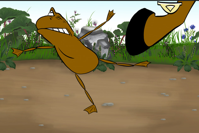 Упрямая Жаба - сказка на ночь для детей и малышей в анимационном исполнении. Сказочник Михаил Павлович Булатов.