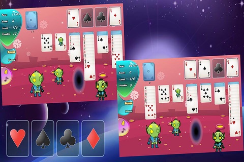 Solitaire Kingdom(Space) - Spider Solitaire and Classic Peaks Card screenshot 3