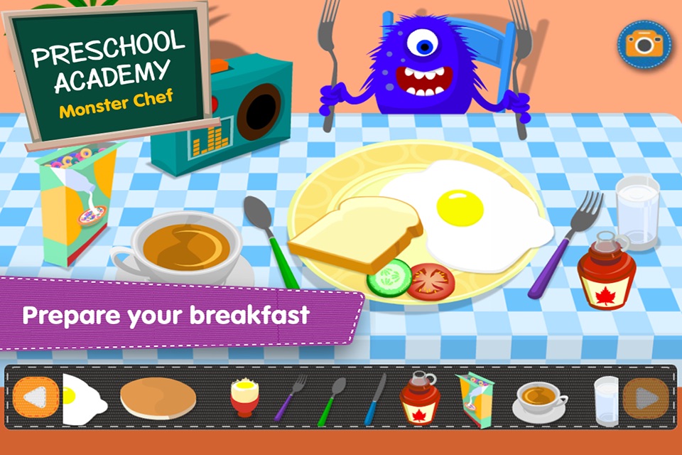 Monster Chef - Baking and cooking with cute monsters - Preschool Academy educational game for children screenshot 3