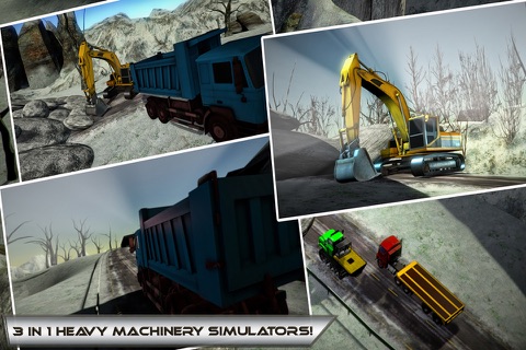 Snow Excavator 3D : Winter Mountain Rescue Operation with Snow Plow & Dumper Truck Simulation PRO edition screenshot 3