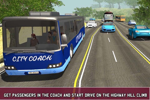Coach Bus Highway Hill Climb screenshot 3