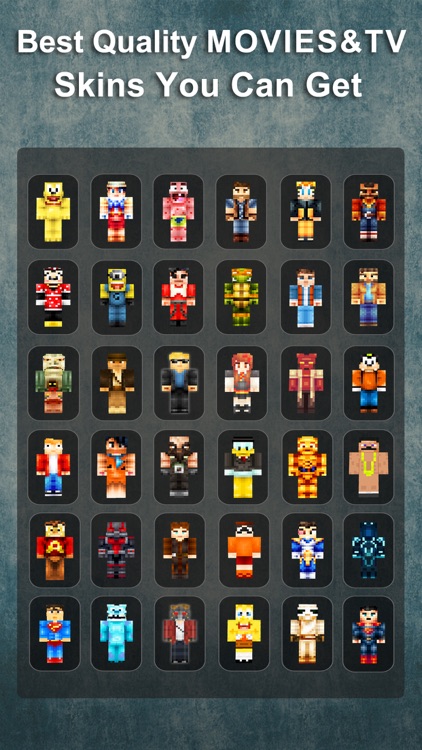 Movie Pixel Skins Collection - Minecraft Pocket Edition Lite