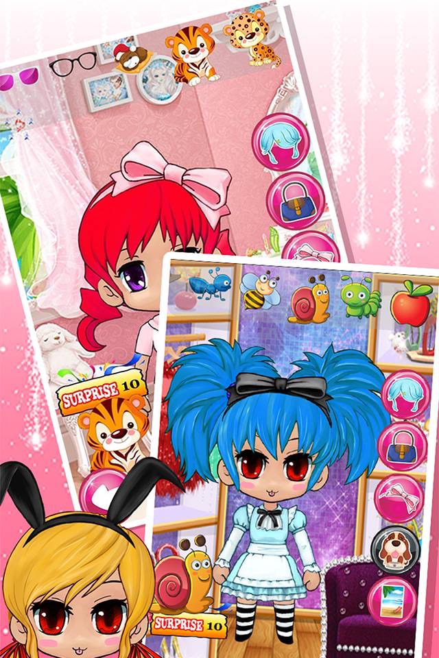 Dress Up Chibi Character Games For Teens Girls & Kids Free - kawaii style pretty creator princess and cute anime for girl screenshot 2