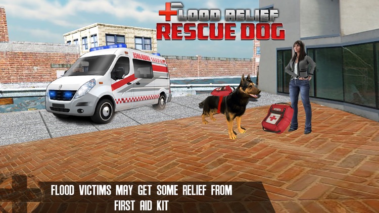 Flood Relief Rescue Dog : Save stuck people lives