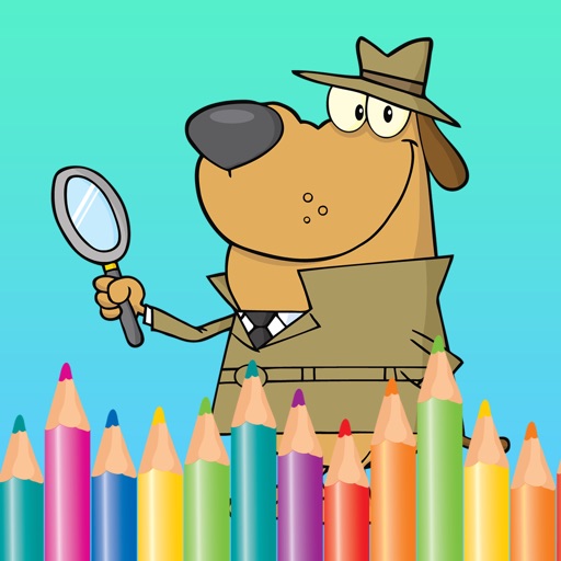 Free Coloring Book Game For Kids - Play Painting Cute Dog