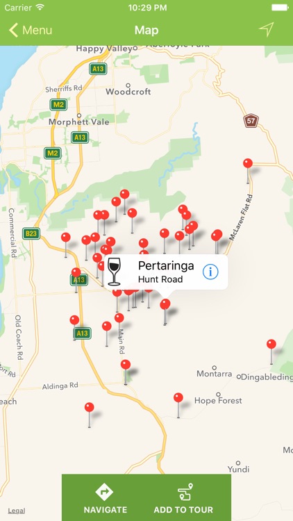 mclaren vale winery map Mclaren Vale Wineries App By Jules Layland mclaren vale winery map