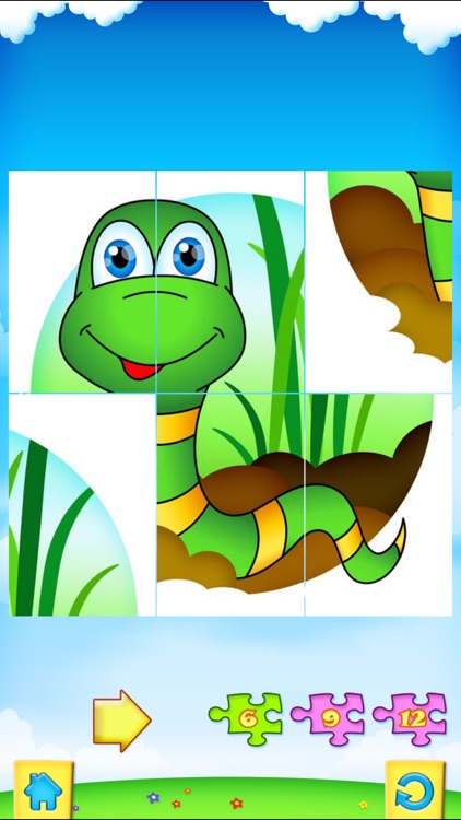 123 Kids Fun PUZZLE BLUE Free - Top Educational Slide Puzzle Games for Toddlers and Preschoolers