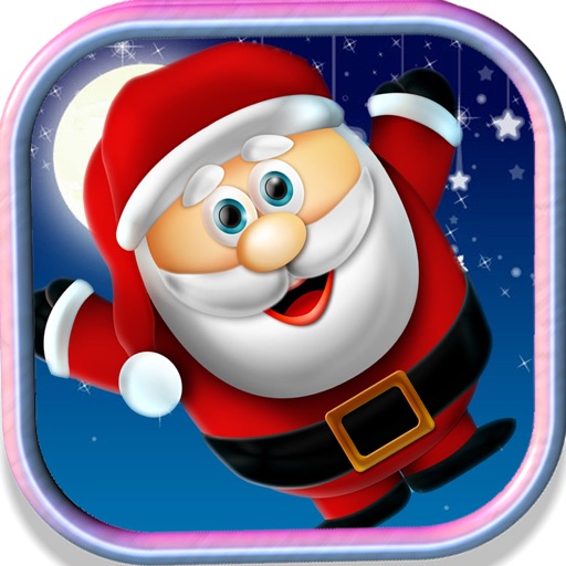 Christmas Santa Jump With Snow Icon