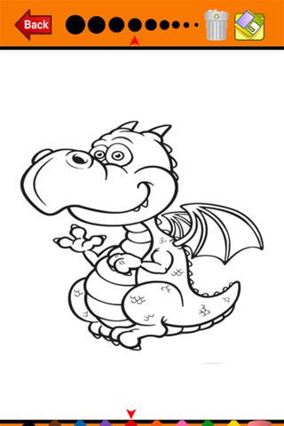 Dragon Coloring Book - Drawing Pages and Painting Educational Learning skill Games For Kid & Toddler screenshot 4