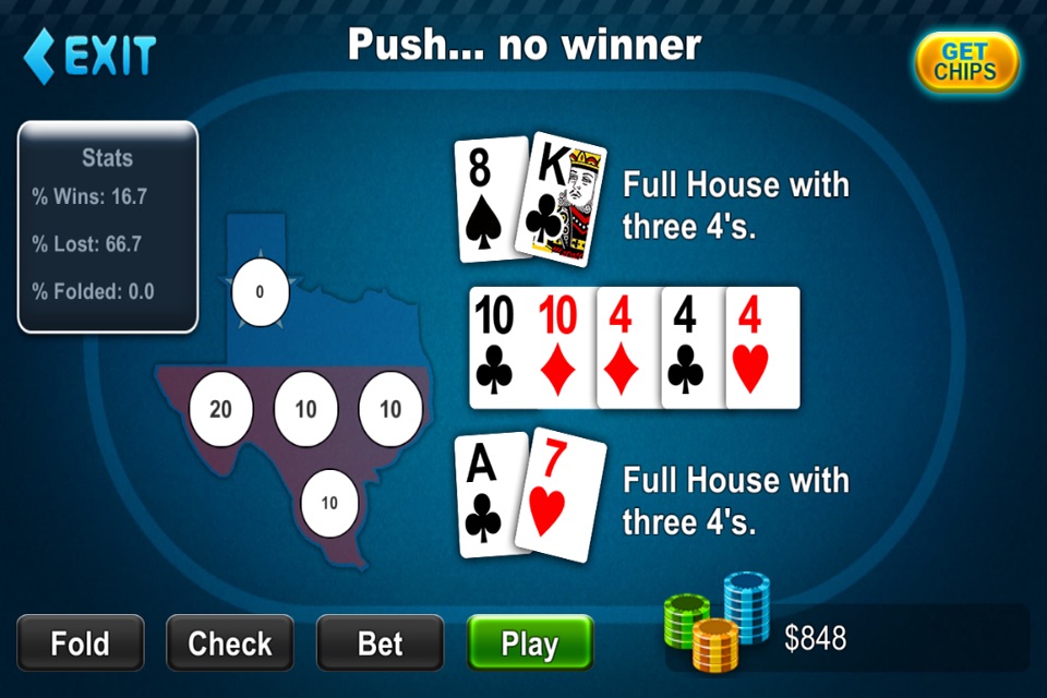 Texas Hold'em Bonus Poker screenshot 4