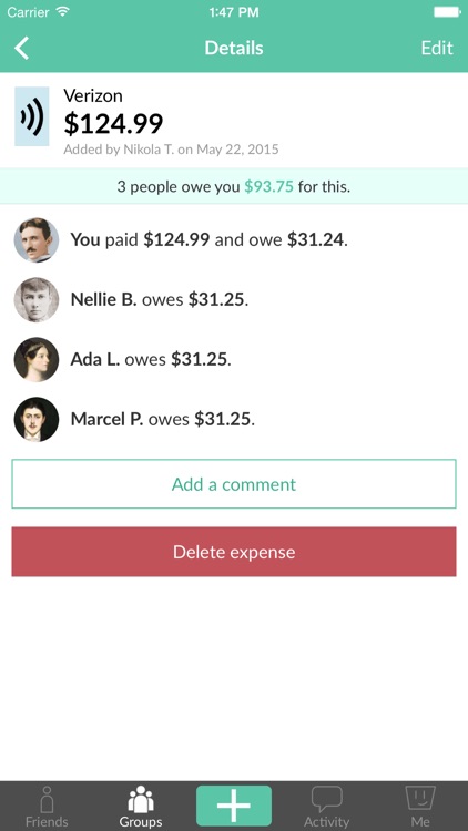 Splitwise - Split bills and expenses the easy way screenshot-3