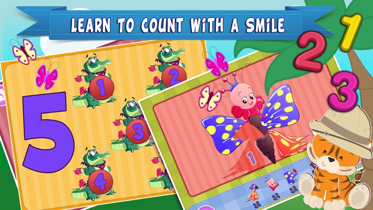 Toddler Zoo World Count and Touch – 123s counting playtime for preschool kids