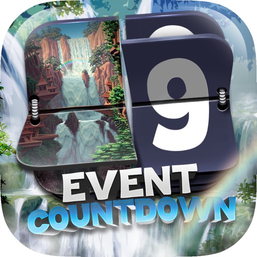 Event Countdown Beautiful Wallpaper  - “ Cool Waterfall ” Pro icon