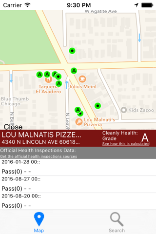 Cleanly Chicago/Cook-Restaurant Health Inspections screenshot 3