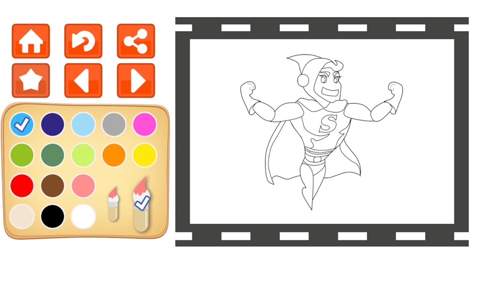 Superhero Power Coloring Book - Cartoon Ranger Painting Game screenshot 2