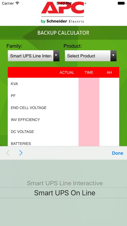 APC Backup Calculator