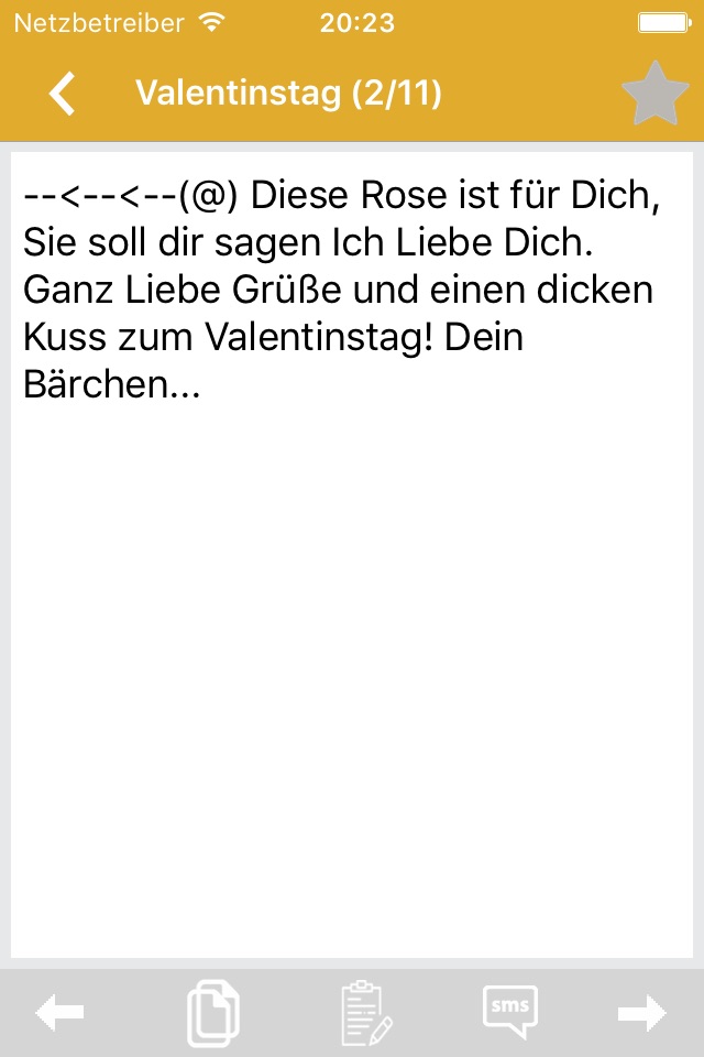 Love SMS (German) - Send emotional message to the family, friends and loved ones. screenshot 2