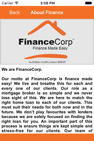 FinanceCorp Australia screenshot 2