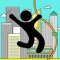 Fly Ninja With Rope : Double Jump High Risky Down To The Road