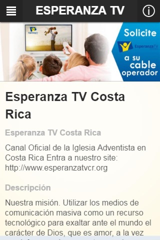 Esperanza TV Costa Rica screenshot 2