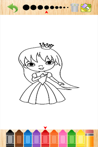 Princess Kids Coloring - Learning Game for Preschool Children screenshot 3