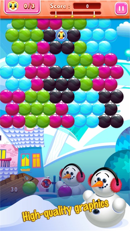 Ice Bubble Shooter Snowman screenshot-3