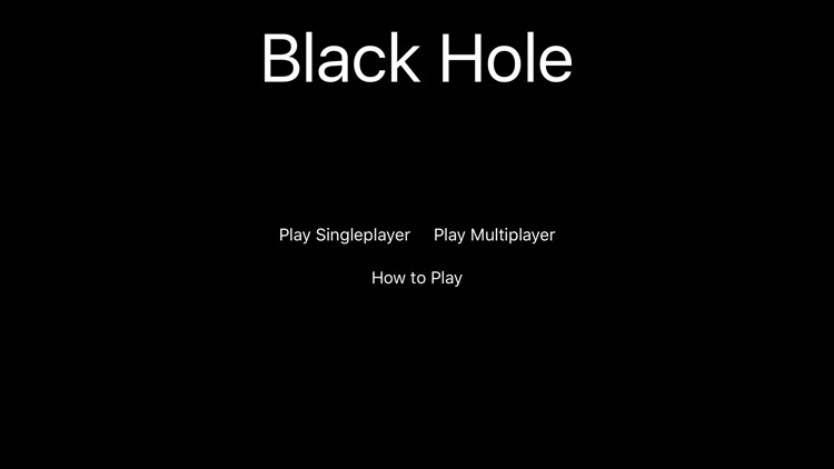 The Black Hole Game
