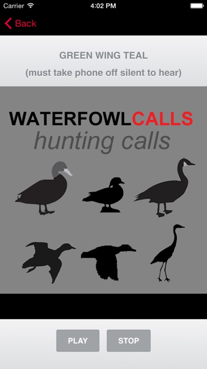 Waterfowl Hunting Calls - The Ultimate Waterfowl Hunting Calls App For Ducks, Geese & Sandhill Cranes - BLUETOOTH COMPATIBLE screenshot-0