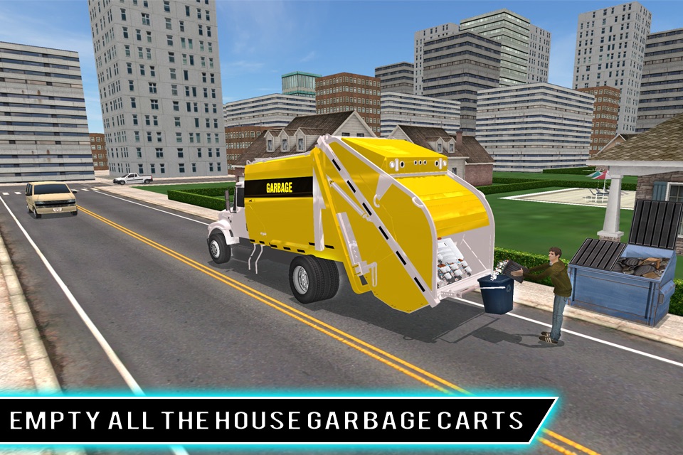 Real city garbage truck sim 3D screenshot 3