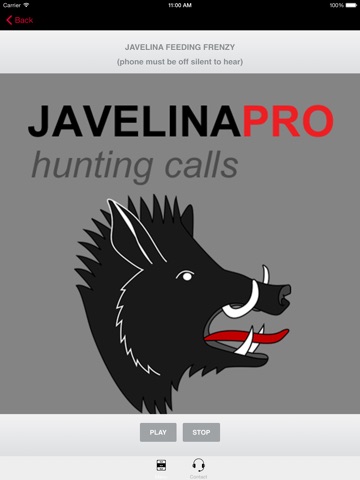 REAL Javelina Calls & Javelina Sounds to use as Hunting Calls (ad free-) - BLUETOOTH COMPATIBLE HD screenshot 2