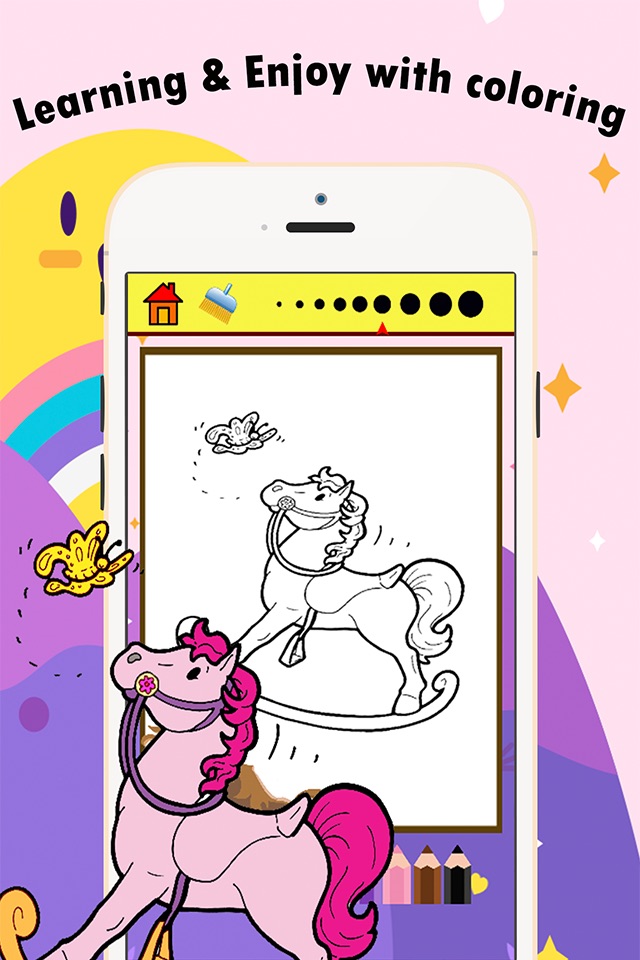My Pony Coloring Book for children age 1-10: Games free for Learn to use finger while coloring with each coloring pages screenshot 3