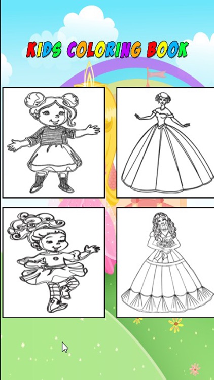 Kids Coloring Book Princess