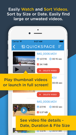 QuickSpace - Available Photo & Video Space and Video Viewer(圖3)-速報App