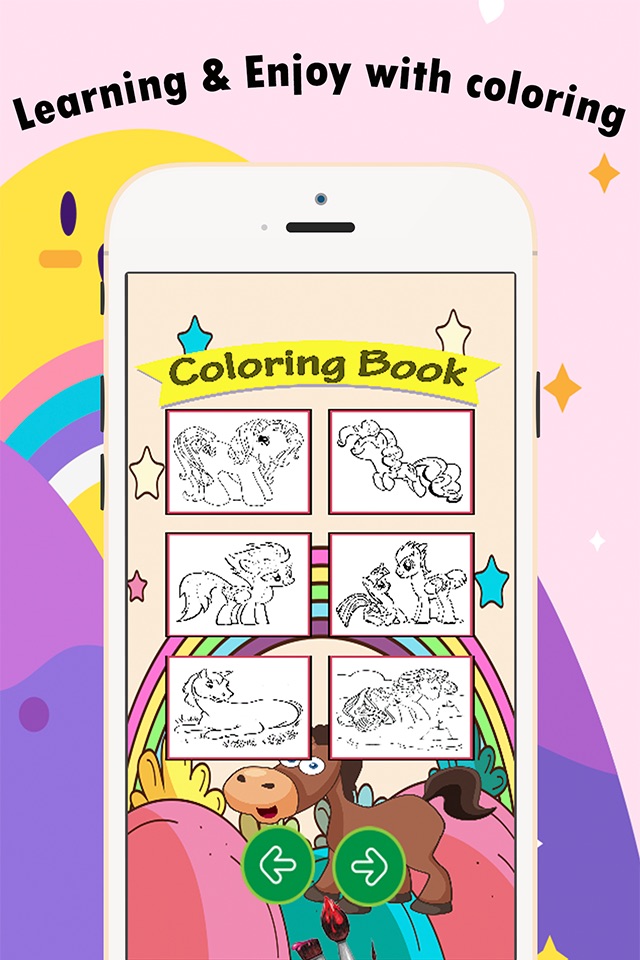 My Pony Coloring Book for children age 1-10: Games free for Learn to use finger while coloring with each coloring pages screenshot 2