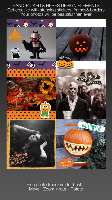 How to cancel & delete Pumpkin Pic Lab : Spooky Halloween Photo Editor from iphone & ipad 1