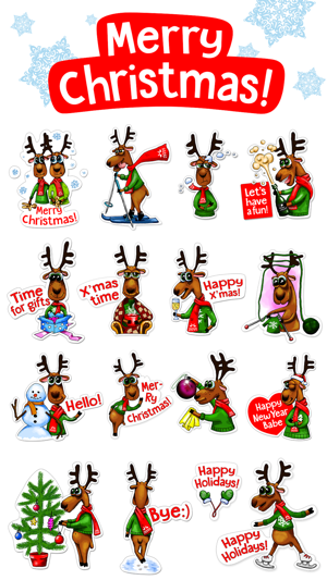 Xmas Reindeer Stickers(圖1)-速報App