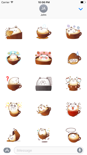 Cat Sweet Cappuccino Sticker(圖1)-速報App
