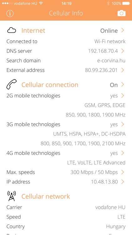 Cellular Info screenshot-0