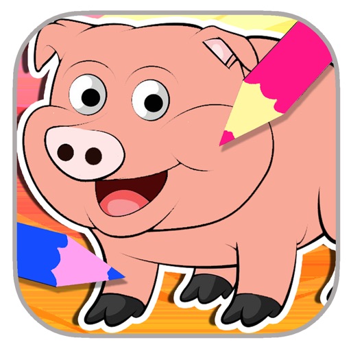 Kids Paint Game For Pig Explorer Education Icon