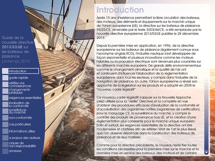 Guide sur la directive UE bateaux de plaisance