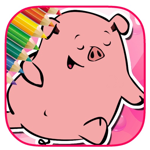 Pig Game Coloring Page Free Version icon